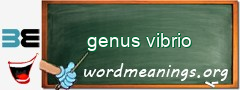 WordMeaning blackboard for genus vibrio
